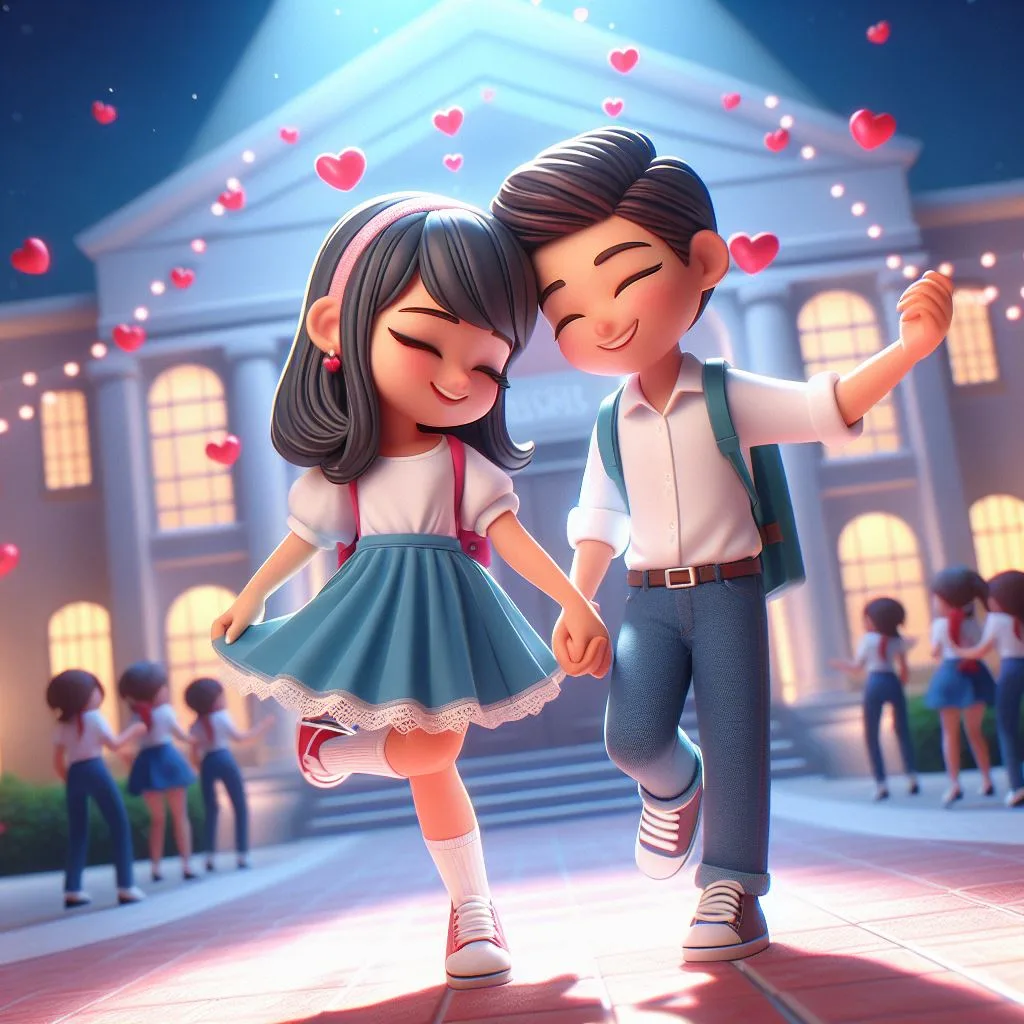 love images cute couple mini cute girl and mini boy with cartoon boy ()