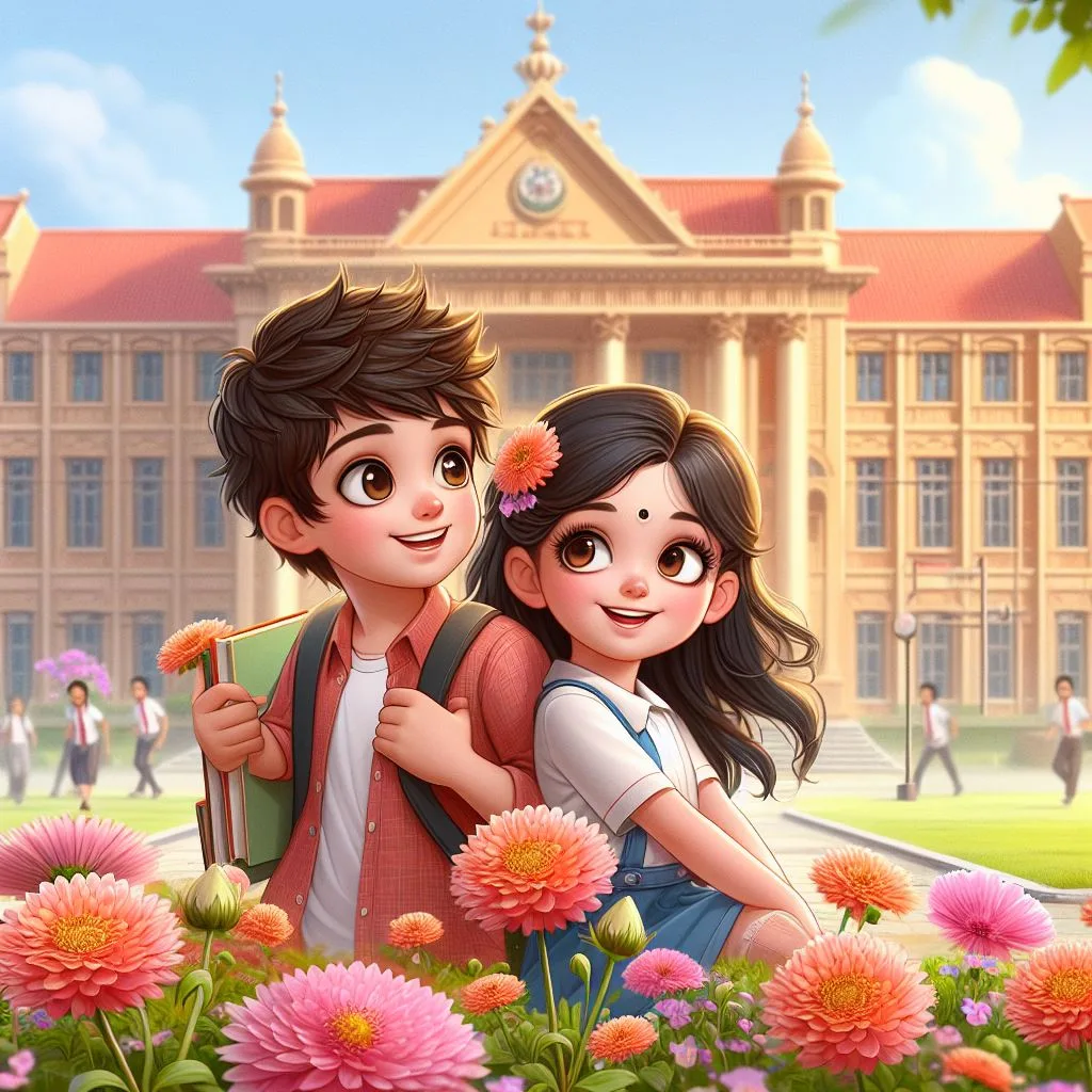 love images cute couple mini cute girl and mini boy with cartoon boy ()