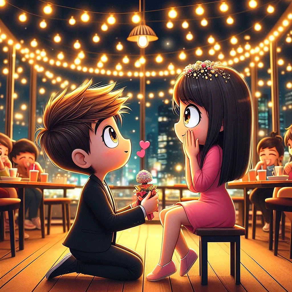 love images cute couple mini cute girl and mini boy with cartoon boy ()