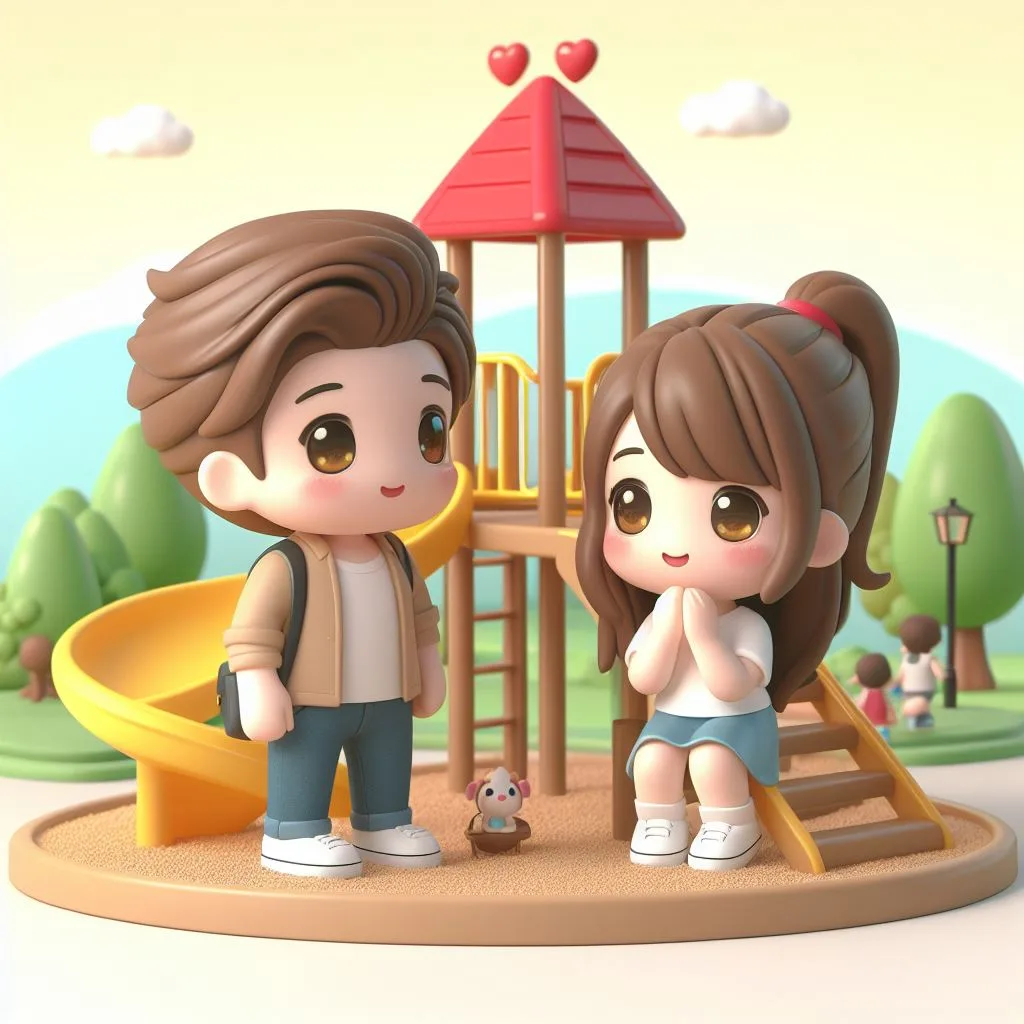 love images cute couple mini cute girl and mini boy with cartoon boy ()