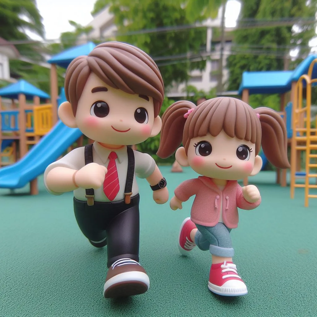 love images cute couple mini cute girl and mini boy with cartoon boy ()