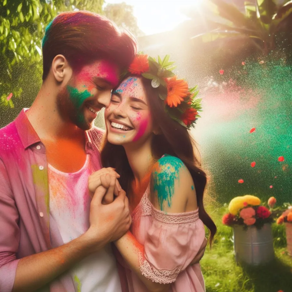 realistic-3D-22-year-old-couple-playing-the-Indian-festival-Holi-with-coloured-powder-water-guns-filled-with-colour-mixed-water.-happy-holi-images-125-960x960 150 Happy Holi Images Free Download