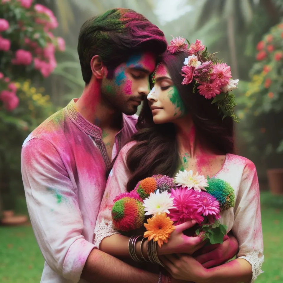 realistic-3D-22-year-old-couple-playing-the-Indian-festival-Holi-with-coloured-powder-water-guns-filled-with-colour-mixed-water.-happy-holi-images-129-960x960 150 Happy Holi Images Free Download