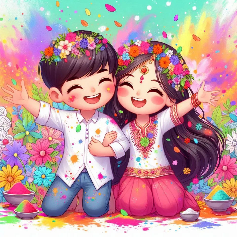 realistic-3D-22-year-old-couple-playing-the-Indian-festival-Holi-with-coloured-powder-water-guns-filled-with-colour-mixed-water.-happy-holi-images-147-960x960 150 Happy Holi Images Free Download