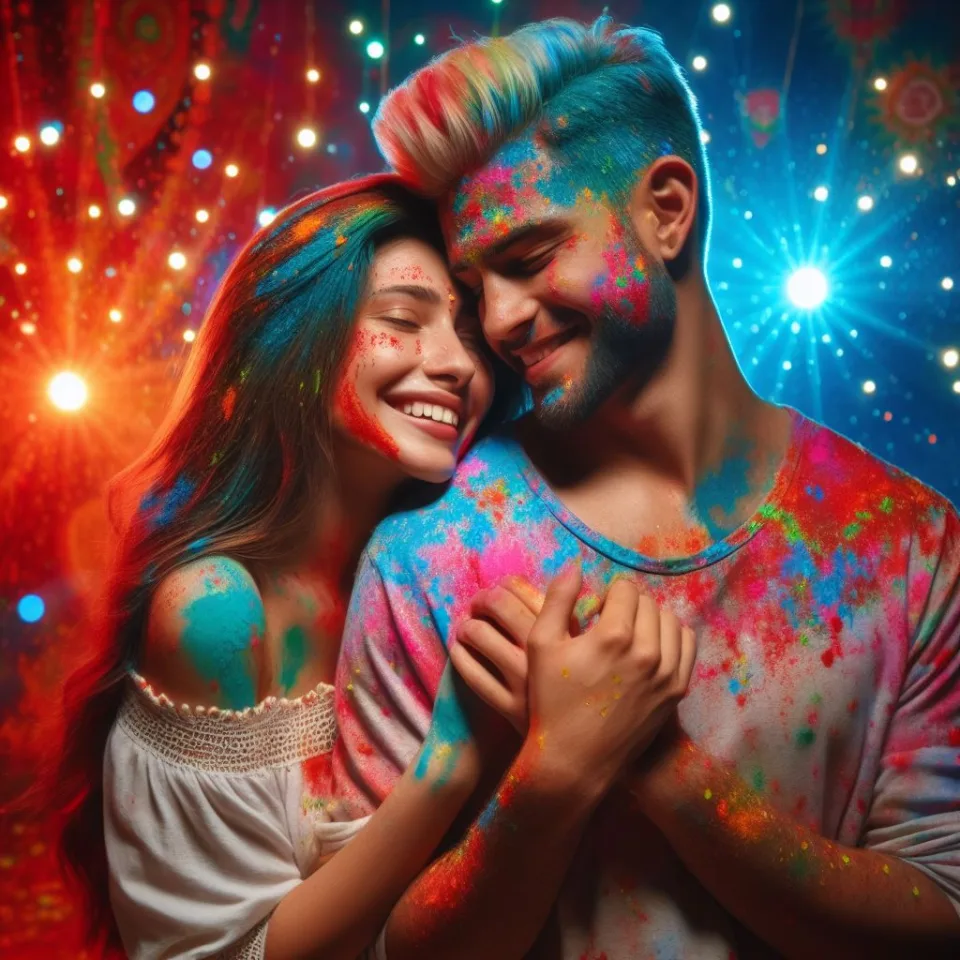 realistic-3D-22-year-old-couple-playing-the-Indian-festival-Holi-with-coloured-powder-water-guns-filled-with-colour-mixed-water.-happy-holi-images-24-960x960 150 Happy Holi Images Free Download