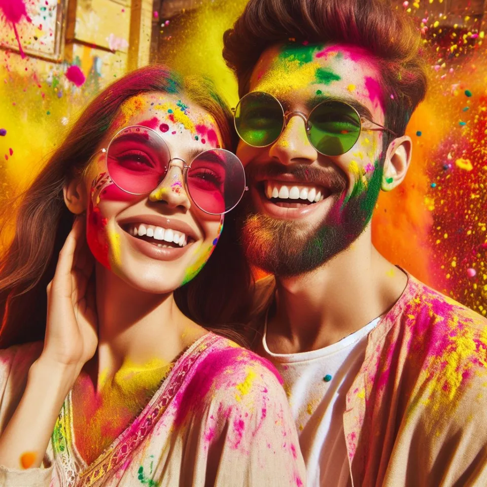 realistic-3D-22-year-old-couple-playing-the-Indian-festival-Holi-with-coloured-powder-water-guns-filled-with-colour-mixed-water.-happy-holi-images-29-960x960 150 Happy Holi Images Free Download