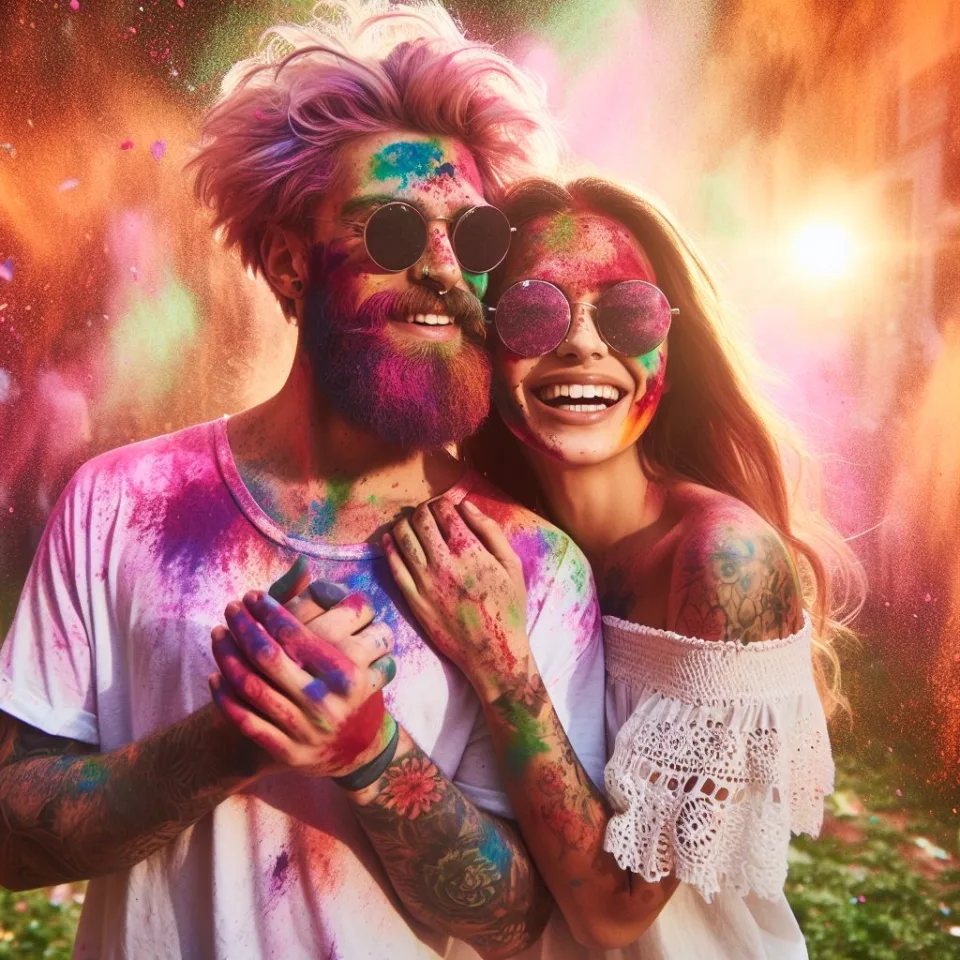 realistic-3D-22-year-old-couple-playing-the-Indian-festival-Holi-with-coloured-powder-water-guns-filled-with-colour-mixed-water.-happy-holi-images-31-960x960 150 Happy Holi Images Free Download