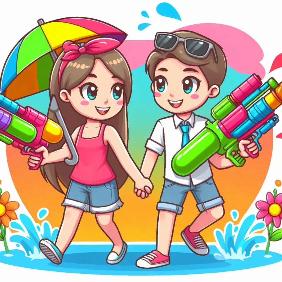 realistic-3D-22-year-old-couple-playing-the-Indian-festival-Holi-with-coloured-powder-water-guns-filled-with-colour-mixed-water.-happy-holi-images-42-960x960 150 Happy Holi Images Free Download