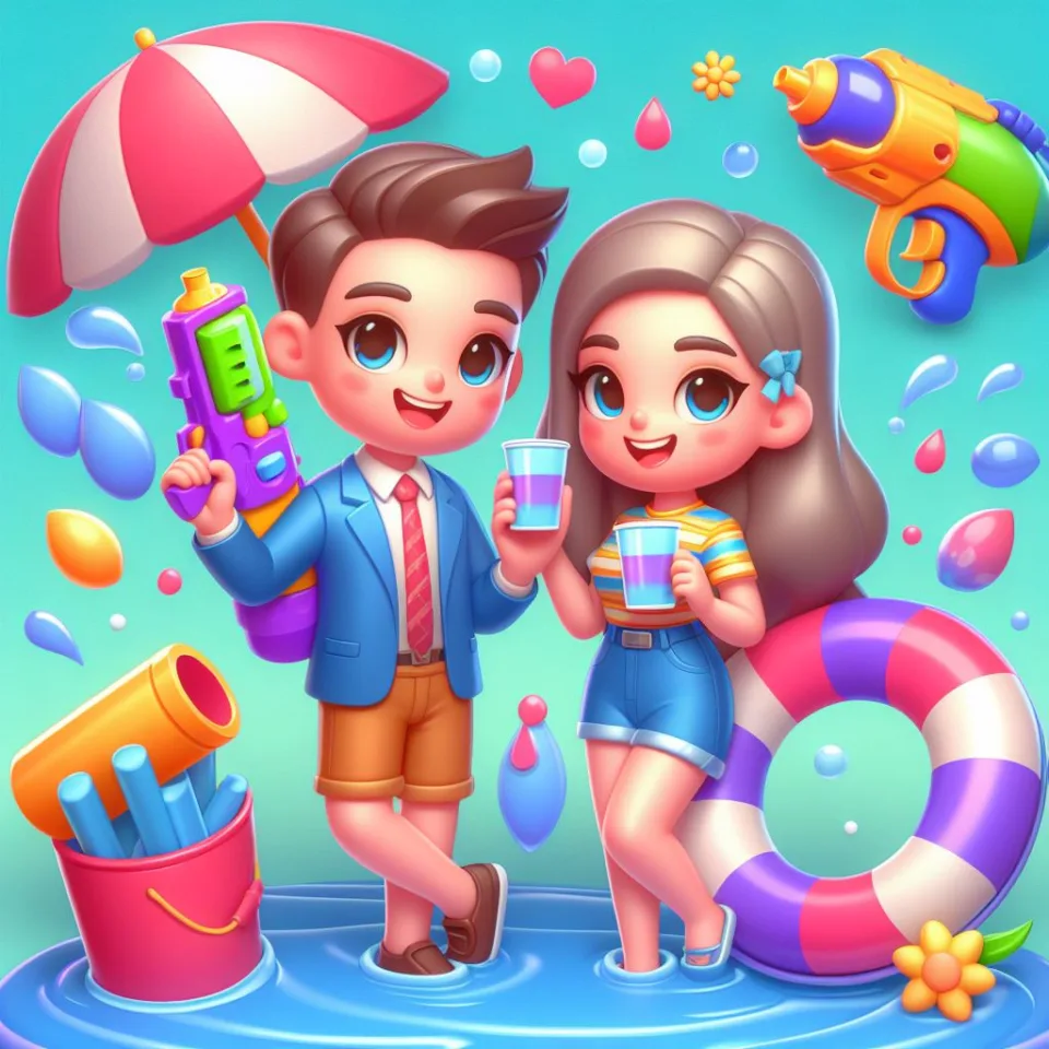 realistic-3D-22-year-old-couple-playing-the-Indian-festival-Holi-with-coloured-powder-water-guns-filled-with-colour-mixed-water.-happy-holi-images-70-960x960 150 Happy Holi Images Free Download