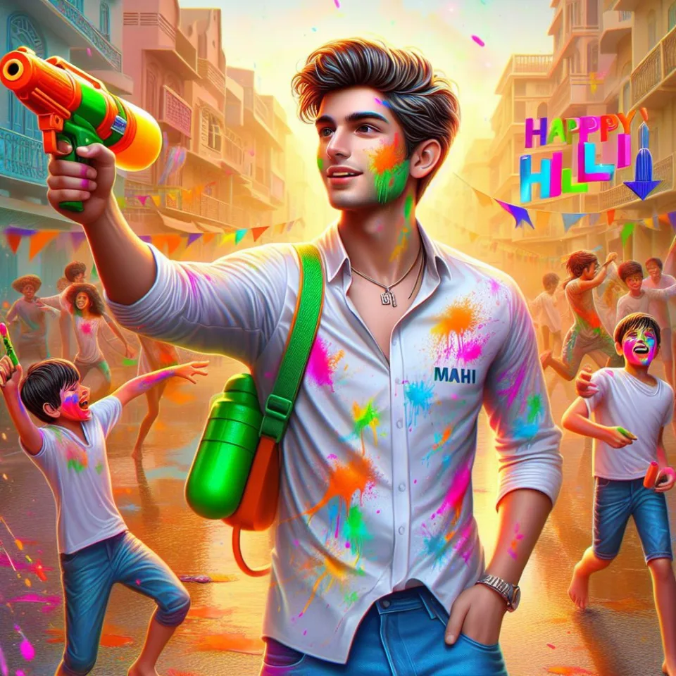 realistic-3D-22-year-old-couple-playing-the-Indian-festival-Holi-with-coloured-powder-water-guns-filled-with-colour-mixed-water.-happy-holi-images-92-960x960 150 Happy Holi Images Free Download