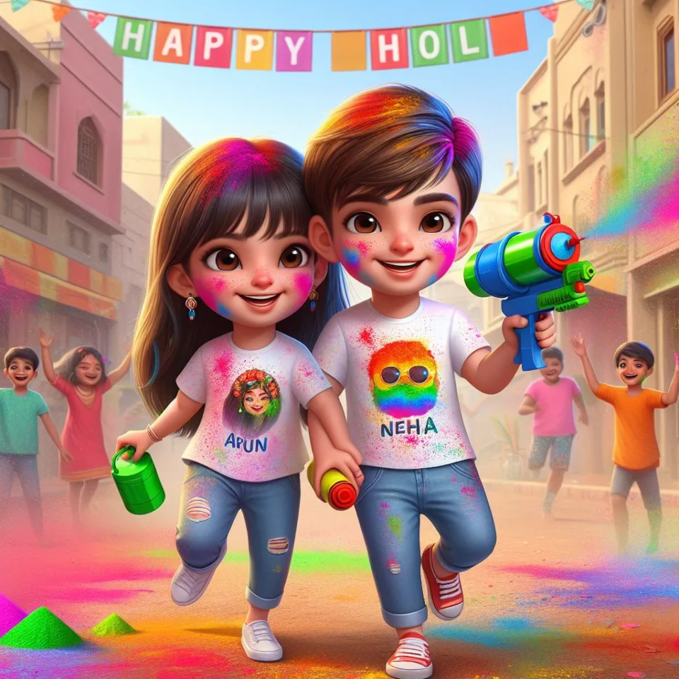 realistic-3D-22-year-old-couple-playing-the-Indian-festival-Holi-with-coloured-powder-water-guns-filled-with-colour-mixed-water.-happy-holi-images-94-960x960 150 Happy Holi Images Free Download