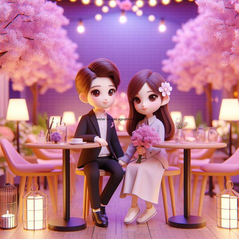 d cute couple images couple seating together with beautifull mall or middle of park amazing light setup ()