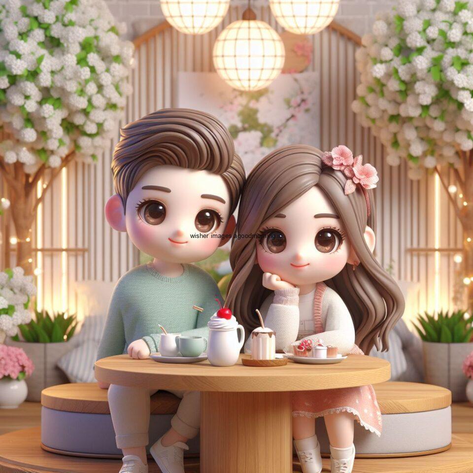 d cute couple images couple seating together with beautifull mall or middle of park amazing light setup ()