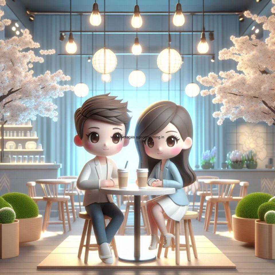 d cute couple images couple seating together with beautifull mall or middle of park amazing light setup ()