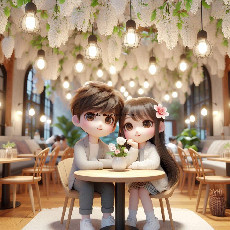 d cute couple images couple seating together with beautifull mall or middle of park amazing light setup ()