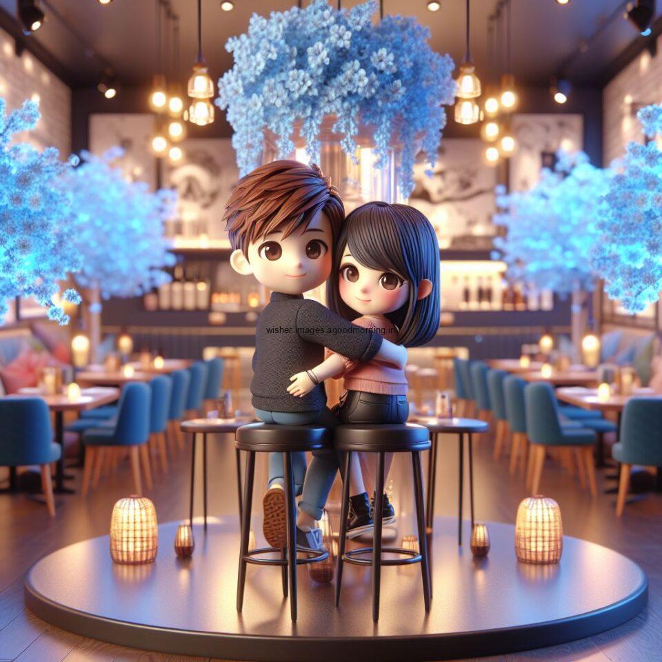 d cute couple images couple seating together with beautifull mall or middle of park amazing light setup ()