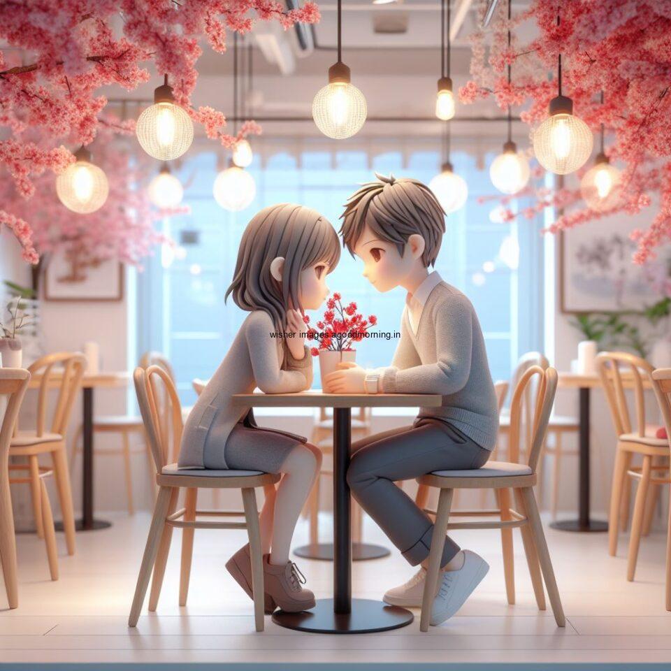 d cute couple images couple seating together with beautifull mall or middle of park amazing light setup ()