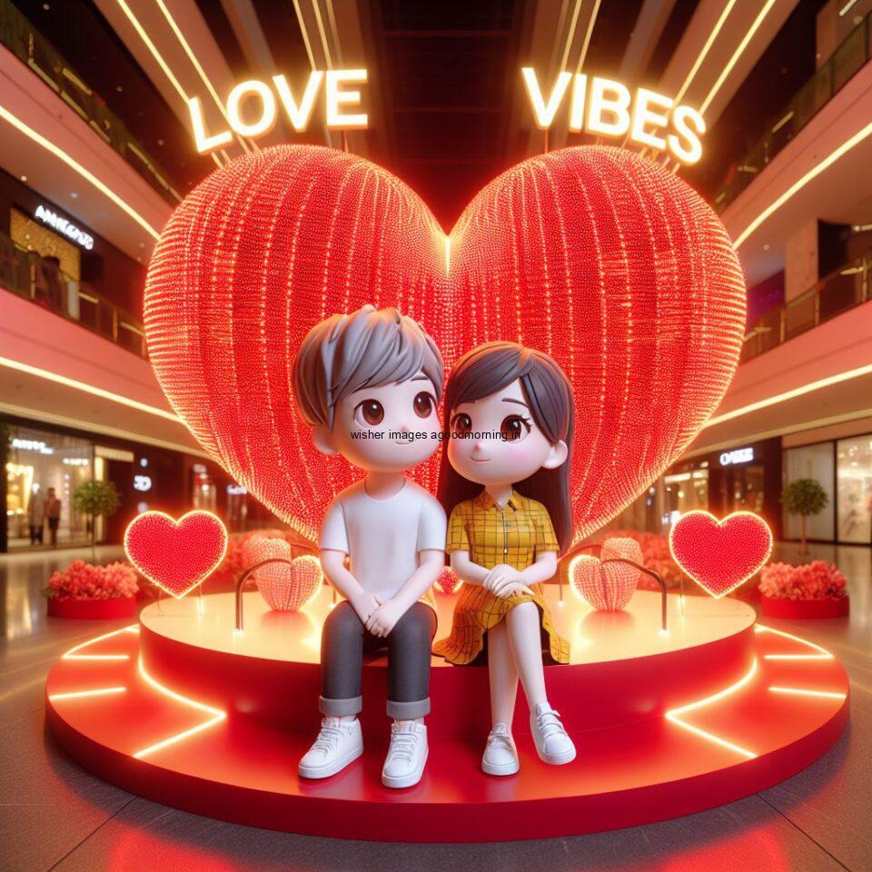 d cute couple images couple seating together with beautifull mall or middle of park azaming light setup ()