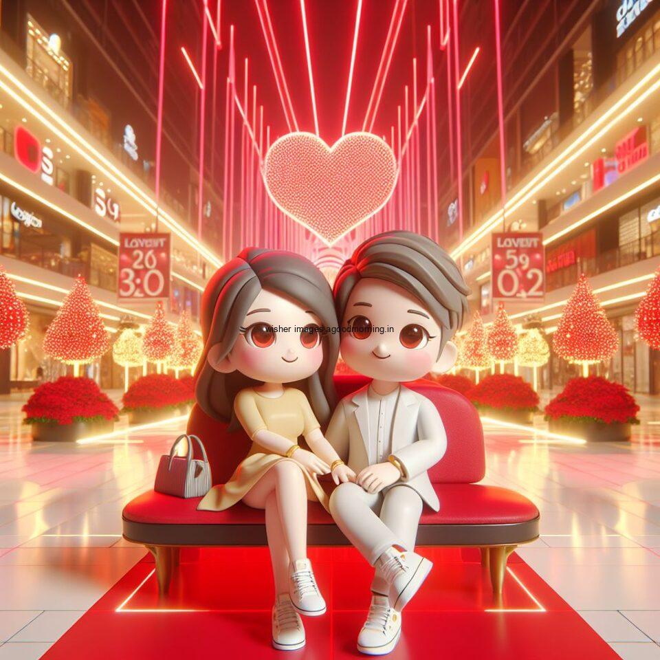 d cute couple images couple seating together with beautifull mall or middle of park azaming light setup ()