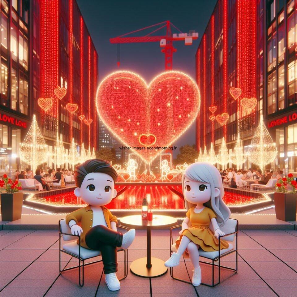 d cute couple images couple seating together with beautifull mall or middle of park azaming light setup ()