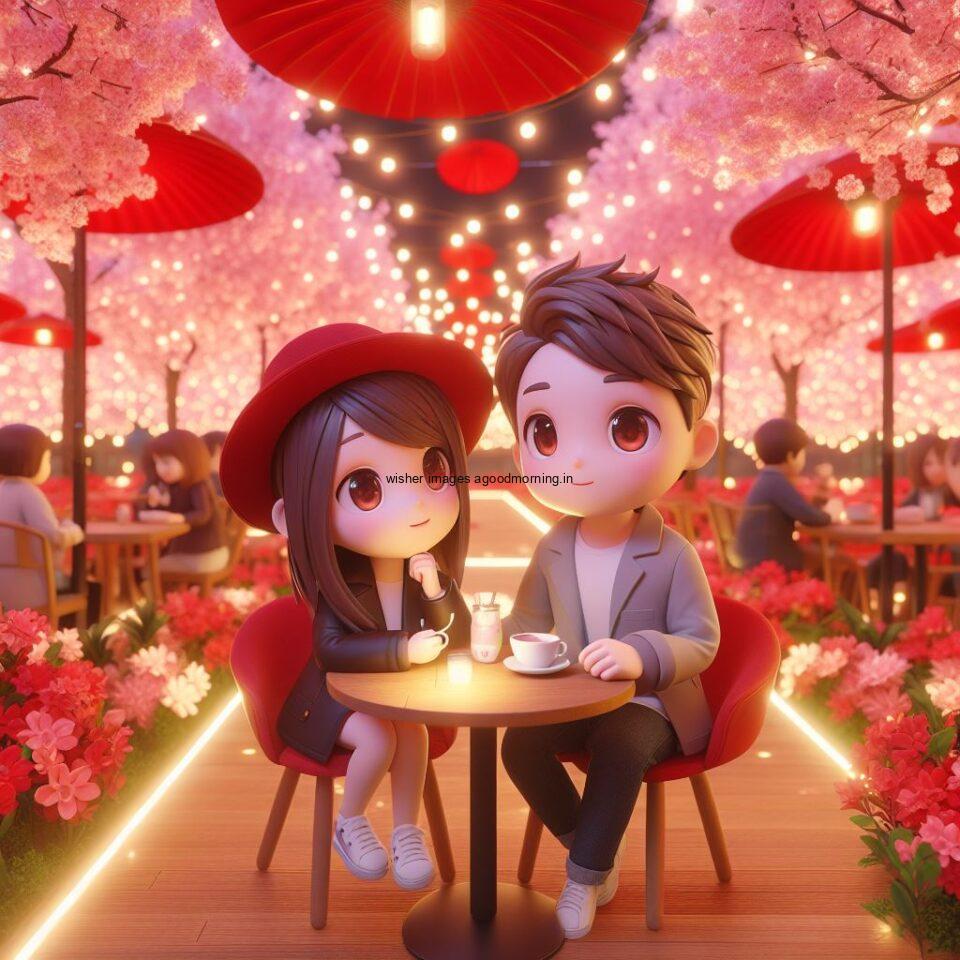 d cute couple images couple seating together with beautifull mall or middle of park azaming light setup ()