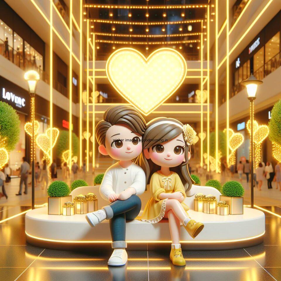 d cute couple images couple seating together with beautifull mall or middle of park azaming light setup ()