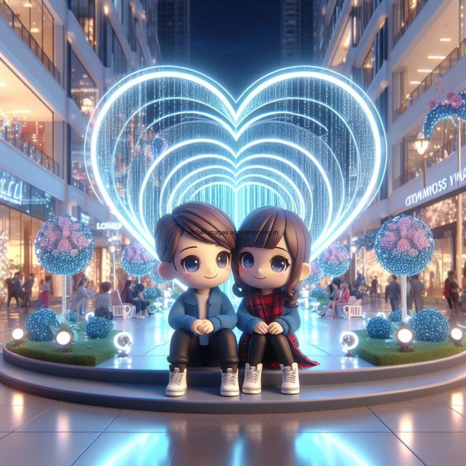 d cute couple images couple seating together with beautifull mall or middle of park azaming light setup ()