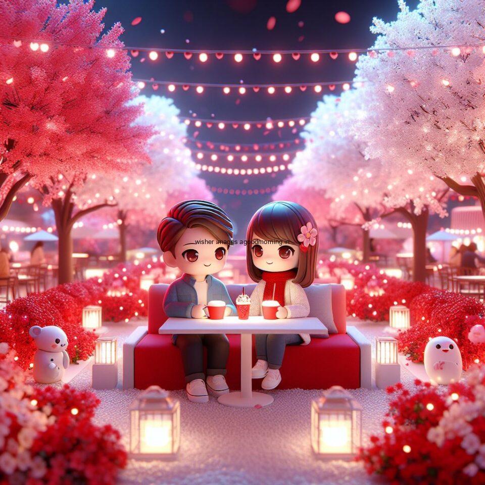 d cute couple images couple seating together with beautifull mall or middle of park azaming light setup ()