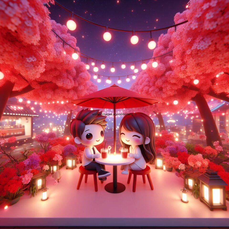 d cute couple images couple seating together with beautifull mall or middle of park azaming light setup ()