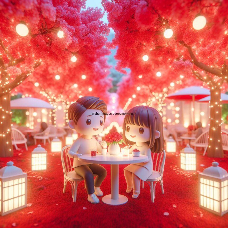 d cute couple images couple seating together with beautifull mall or middle of park azaming light setup ()