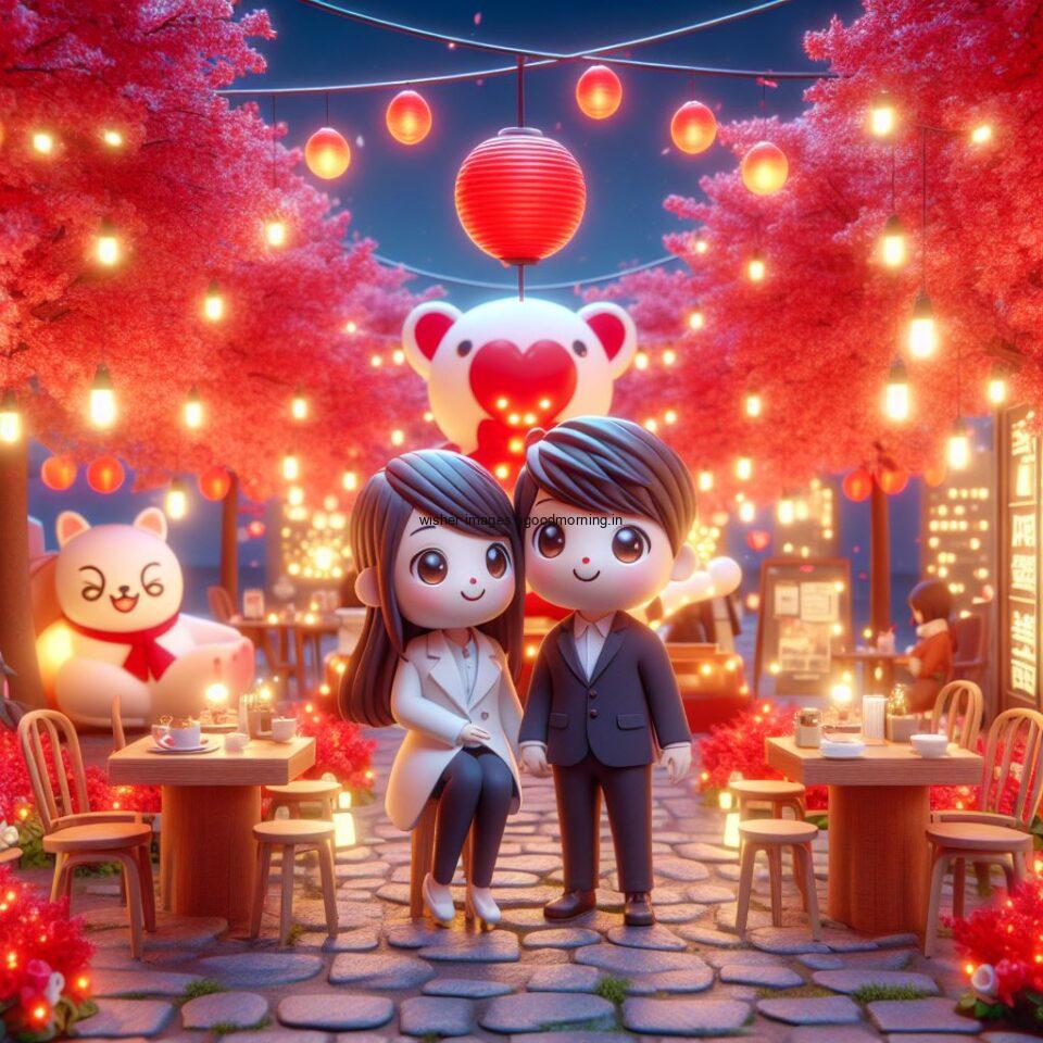 d cute couple images couple seating together with beautifull mall or middle of park azaming light setup ()