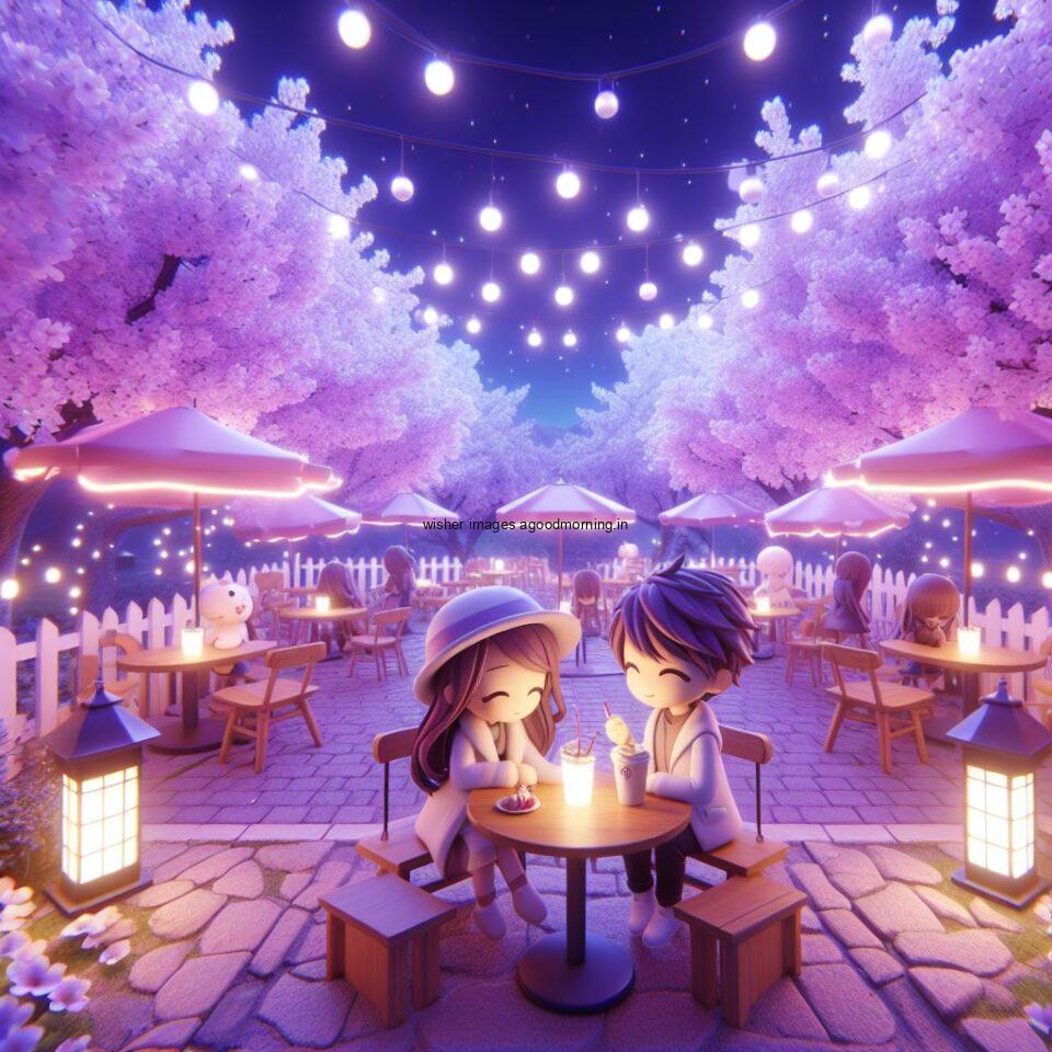 d cute couple images couple seating together with beautifull mall or middle of park azaming light setup ()