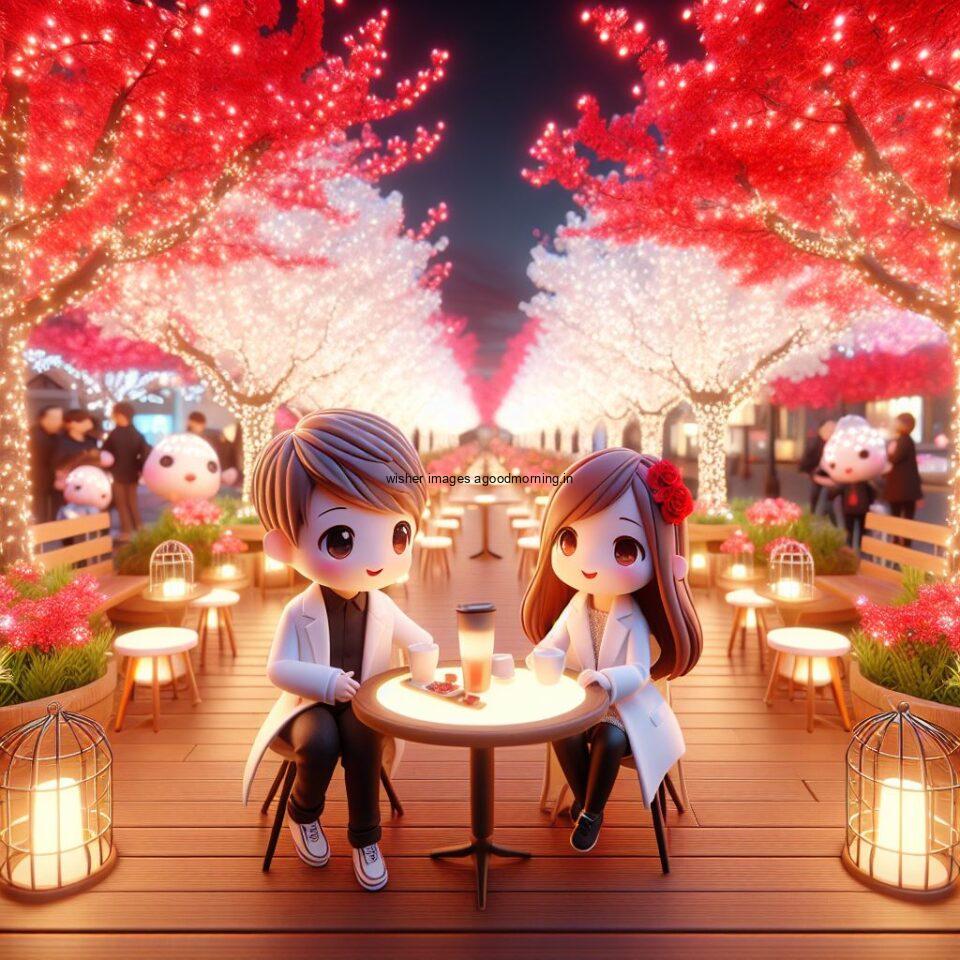 d cute couple images couple seating together with beautifull mall or middle of park azaming light setup ()