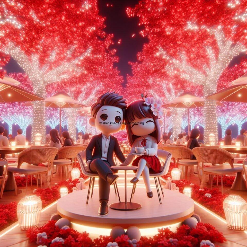 d cute couple images couple seating together with beautifull mall or middle of park azaming light setup ()