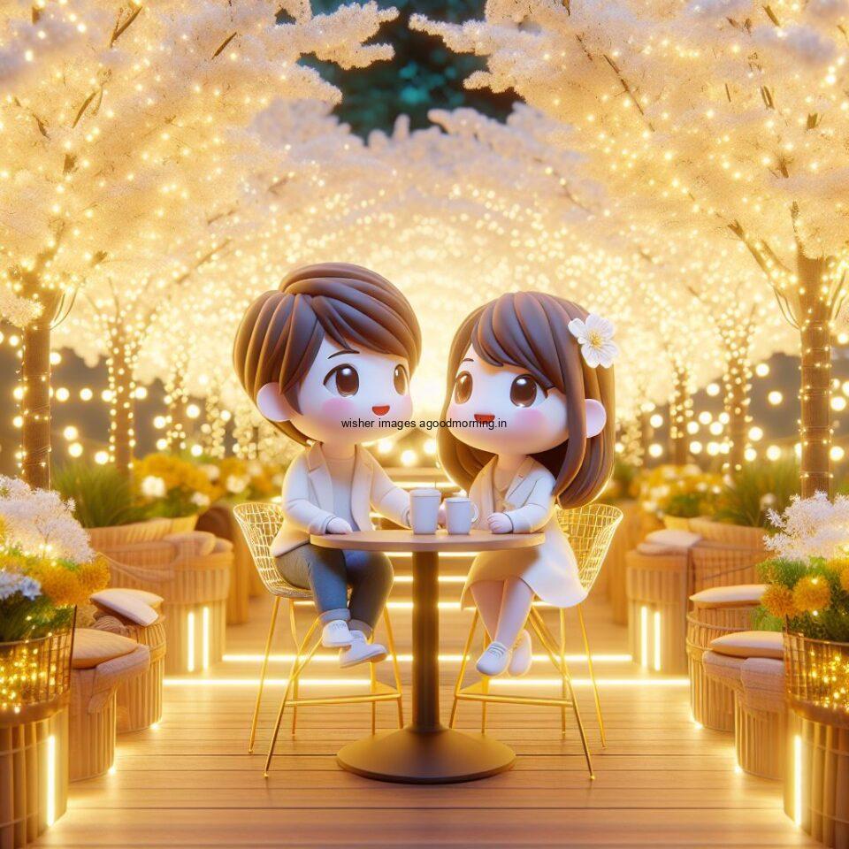 d cute couple images couple seating together with beautifull mall or middle of park azaming light setup ()