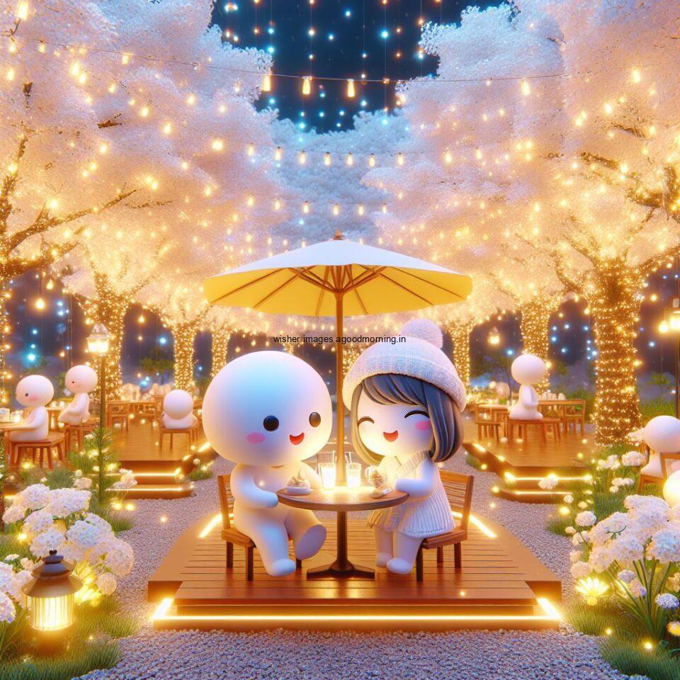 d cute couple images couple seating together with beautifull mall or middle of park azaming light setup ()