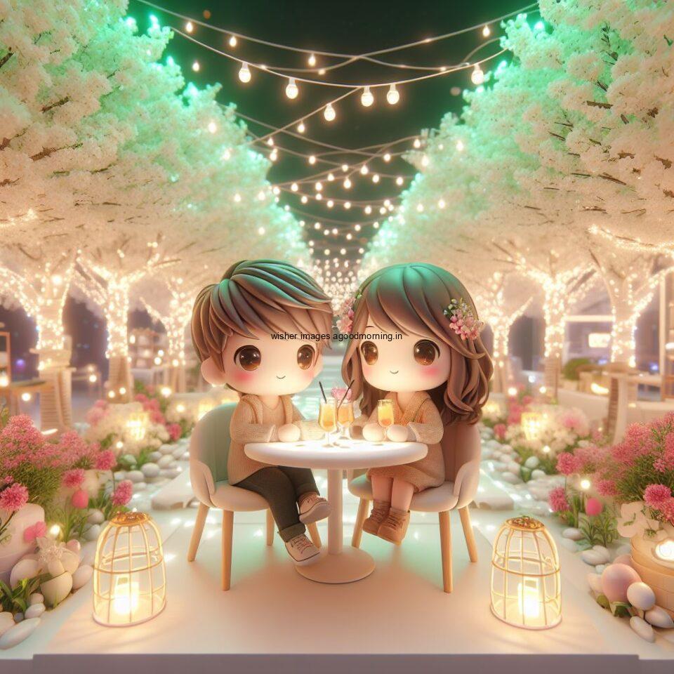 d cute couple images couple seating together with beautifull mall or middle of park azaming light setup ()