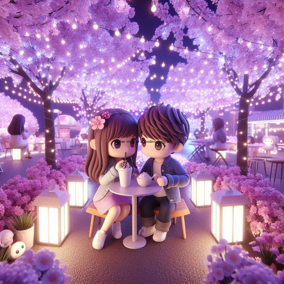 d cute couple images couple seating together with beautifull mall or middle of park azaming light setup ()