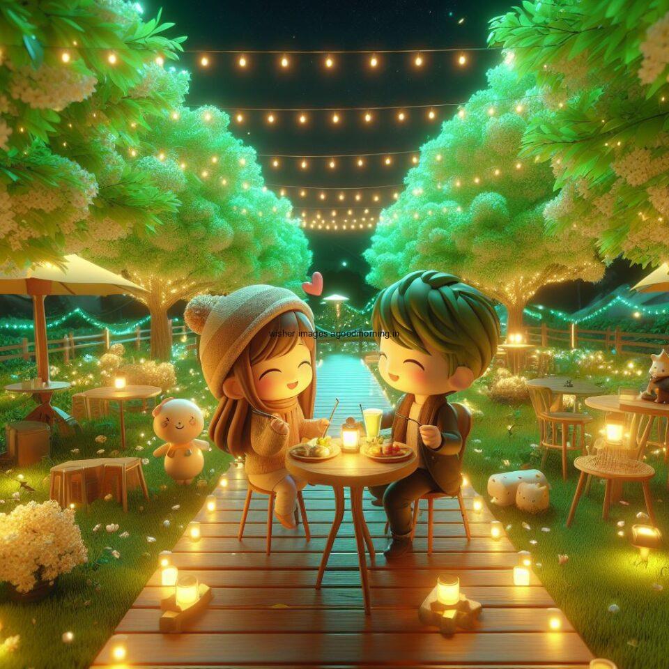 d cute couple images couple seating together with beautifull mall or middle of park azaming light setup ()