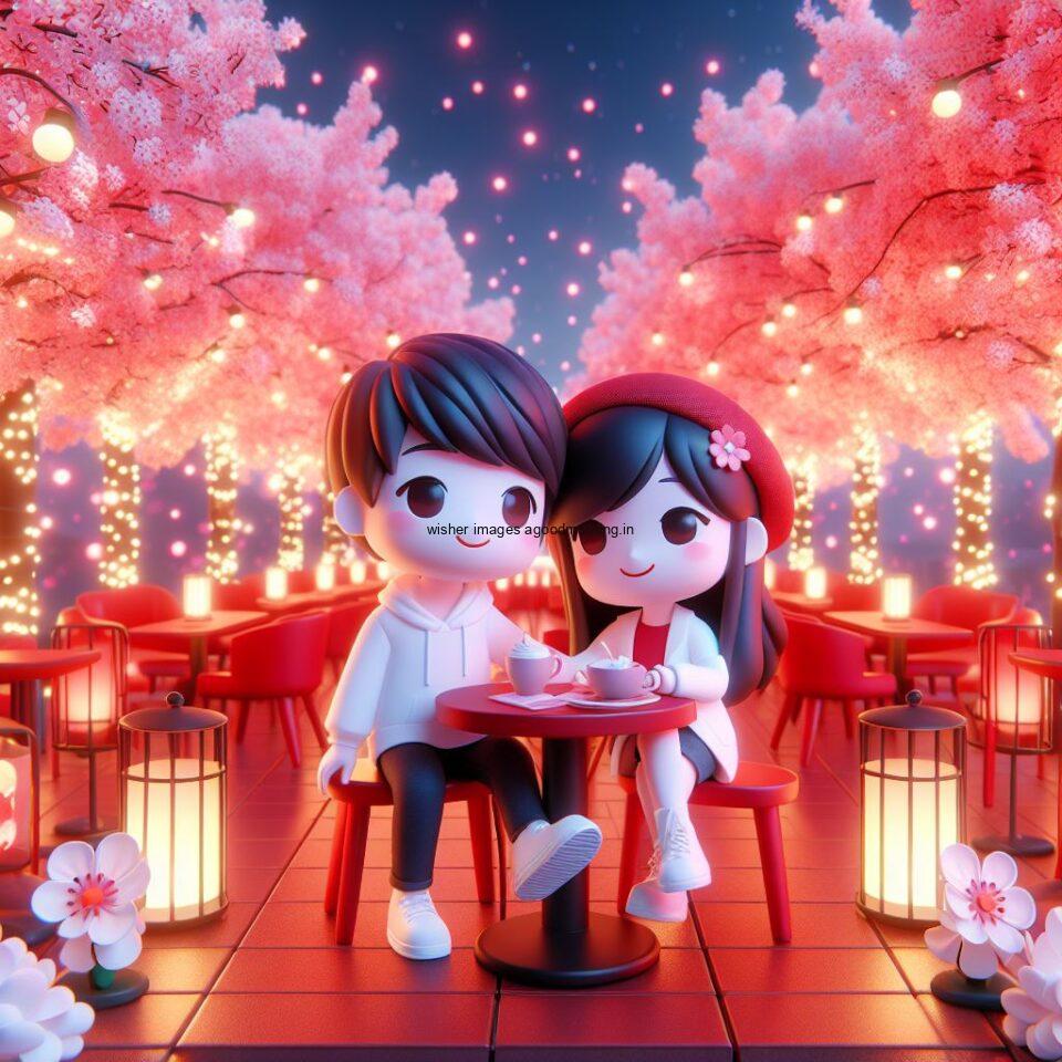 d cute couple images couple seating together with beautifull mall or middle of park azaming light setup ()