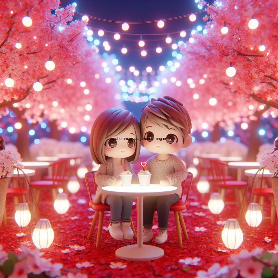 d cute couple images couple seating together with beautifull mall or middle of park azaming light setup ()