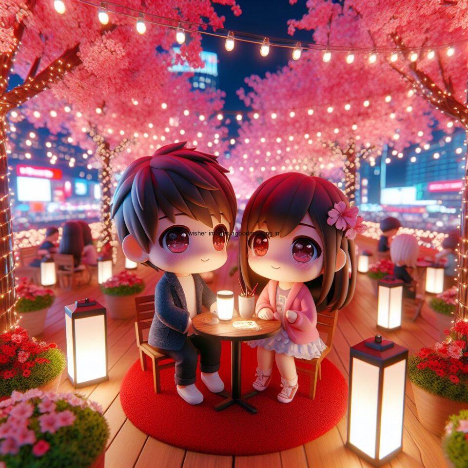 d cute couple images couple seating together with beautifull mall or middle of park azaming light setup ()