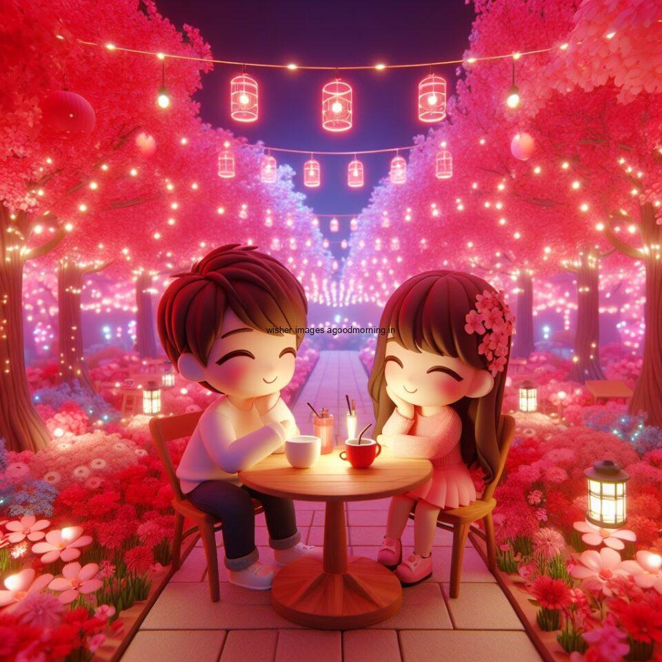 d cute couple images couple seating together with beautifull mall or middle of park azaming light setup ()