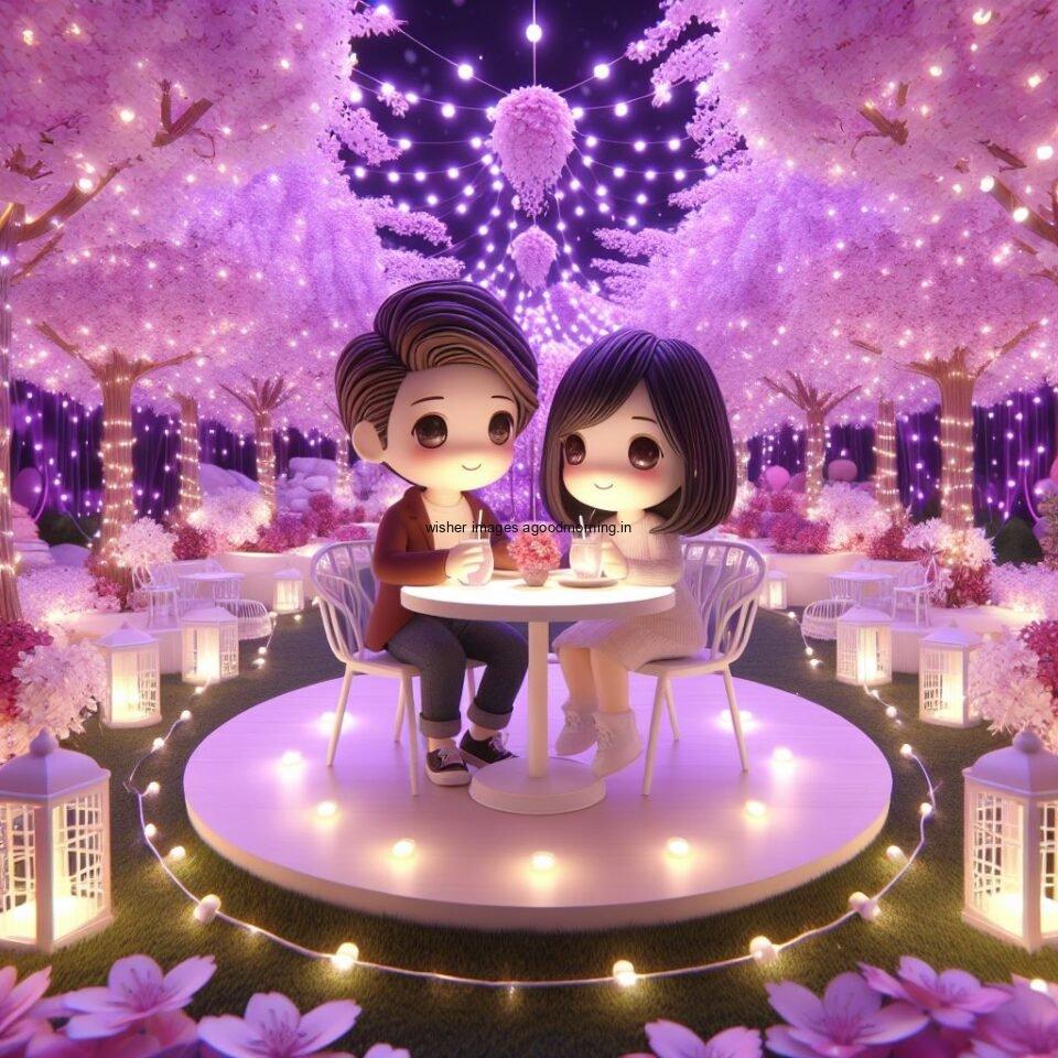 d cute couple images couple seating together with beautifull mall or middle of park azaming light setup ()