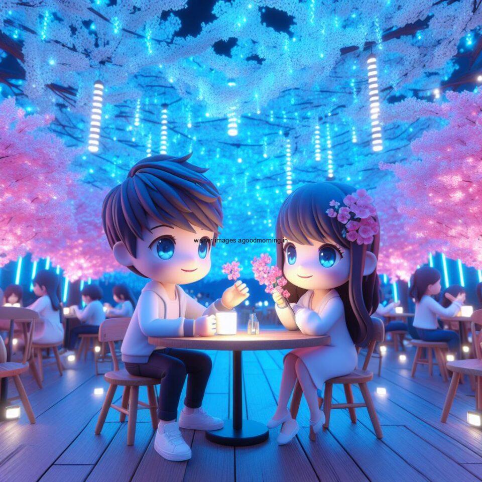 d cute couple images couple seating together with beautifull mall or middle of park azaming light setup ()