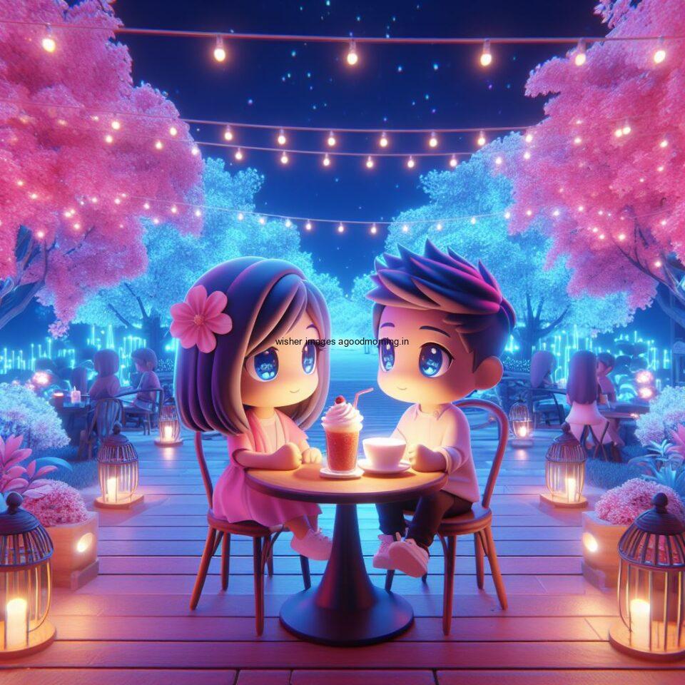 d cute couple images couple seating together with beautifull mall or middle of park azaming light setup ()