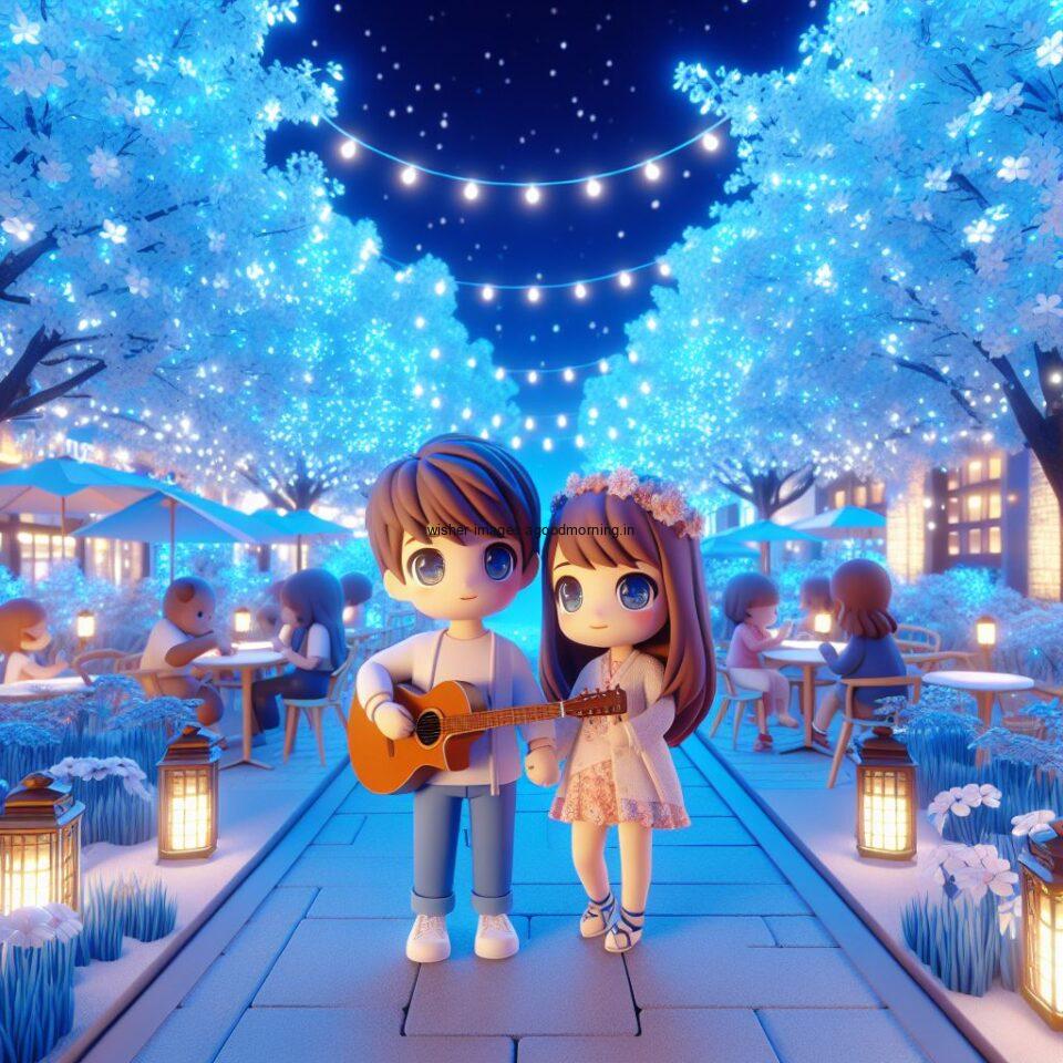 d cute couple images couple seating together with beautifull mall or middle of park azaming light setup ()