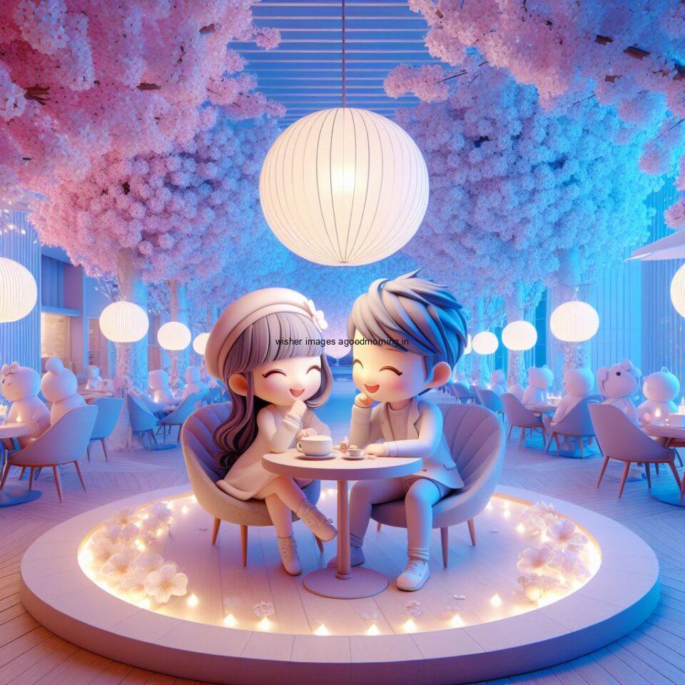 d cute couple images couple seating together with beautifull mall or middle of park azaming light setup ()