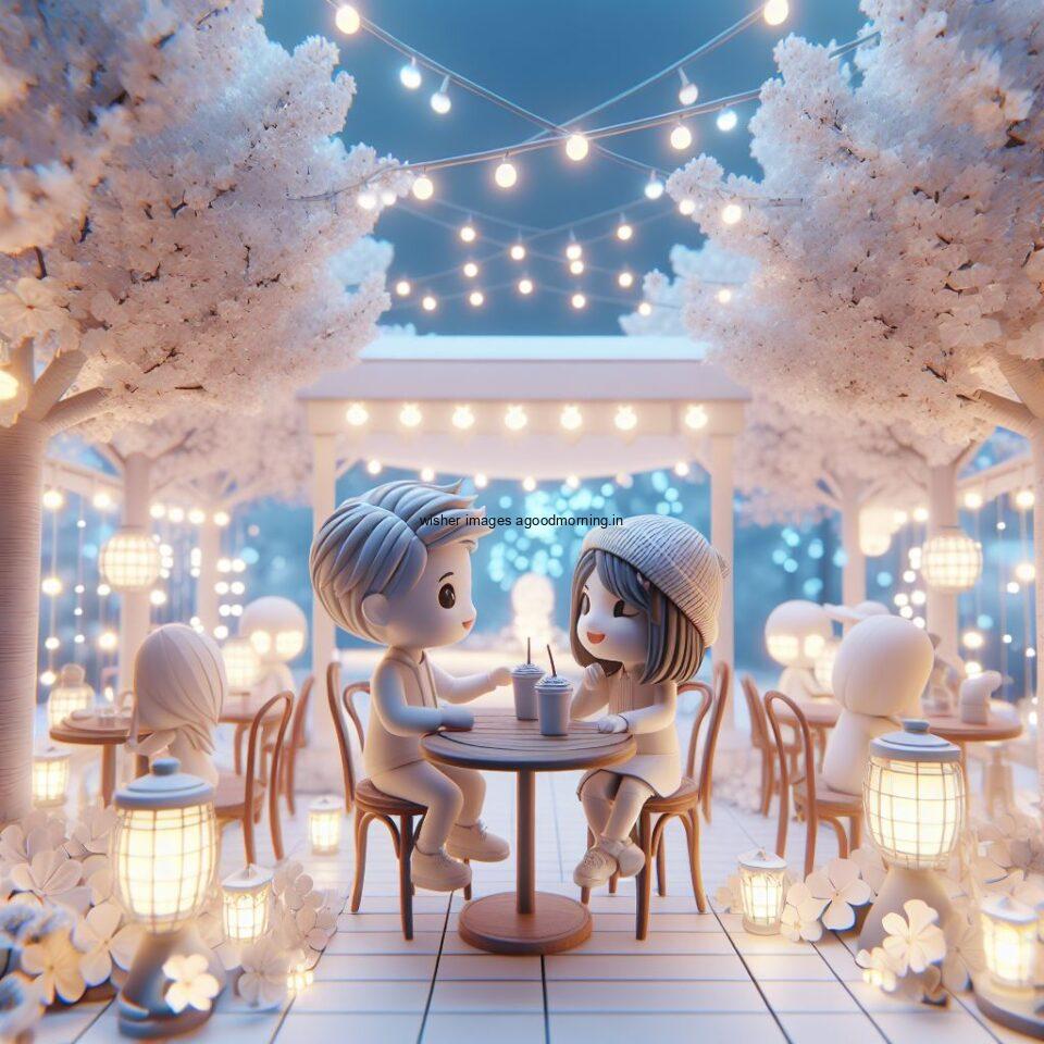 d cute couple images couple seating together with beautifull mall or middle of park azaming light setup ()