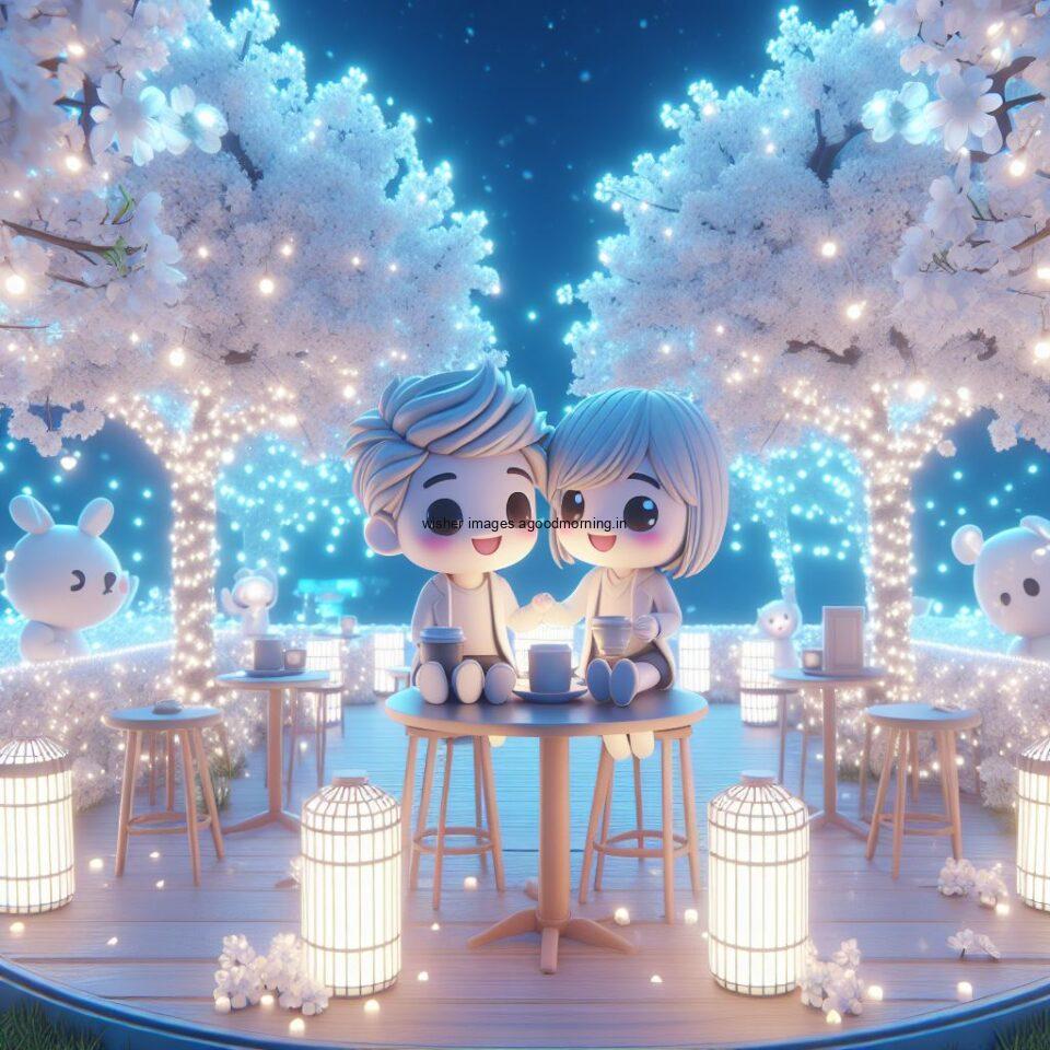 d cute couple images couple seating together with beautifull mall or middle of park azaming light setup ()